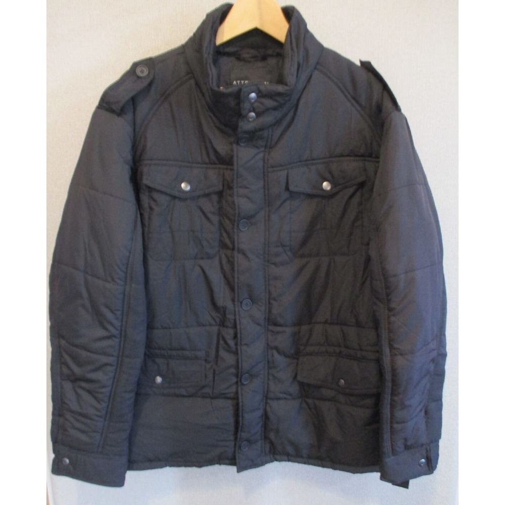 ATTENTION Brand Military Style Black Coat Size XL NWT